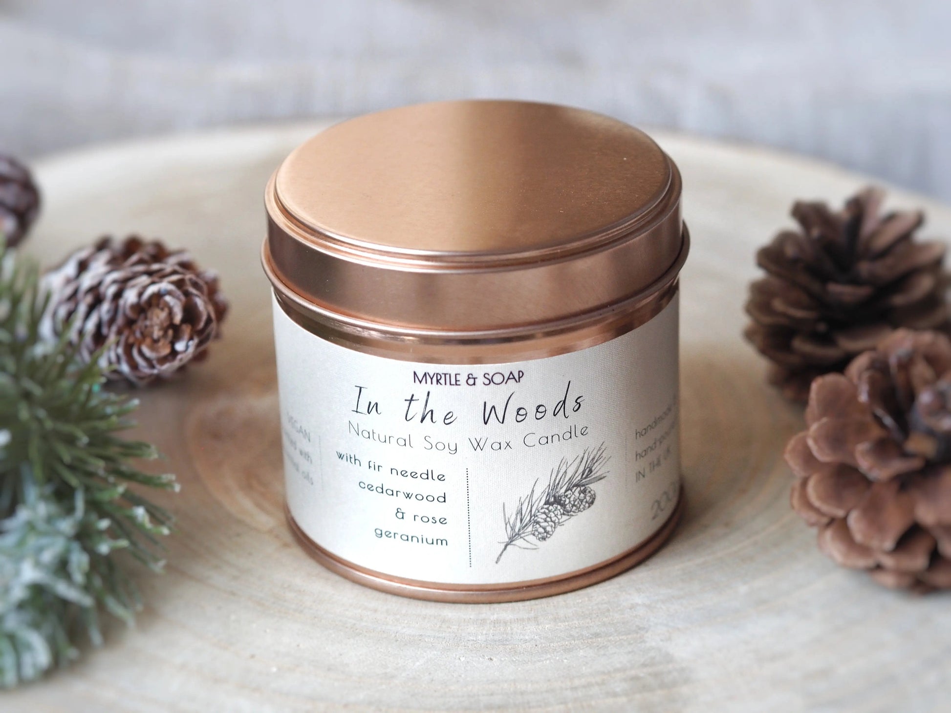 Myrtle & Soap In the Woods Natural Soy Wax Candle